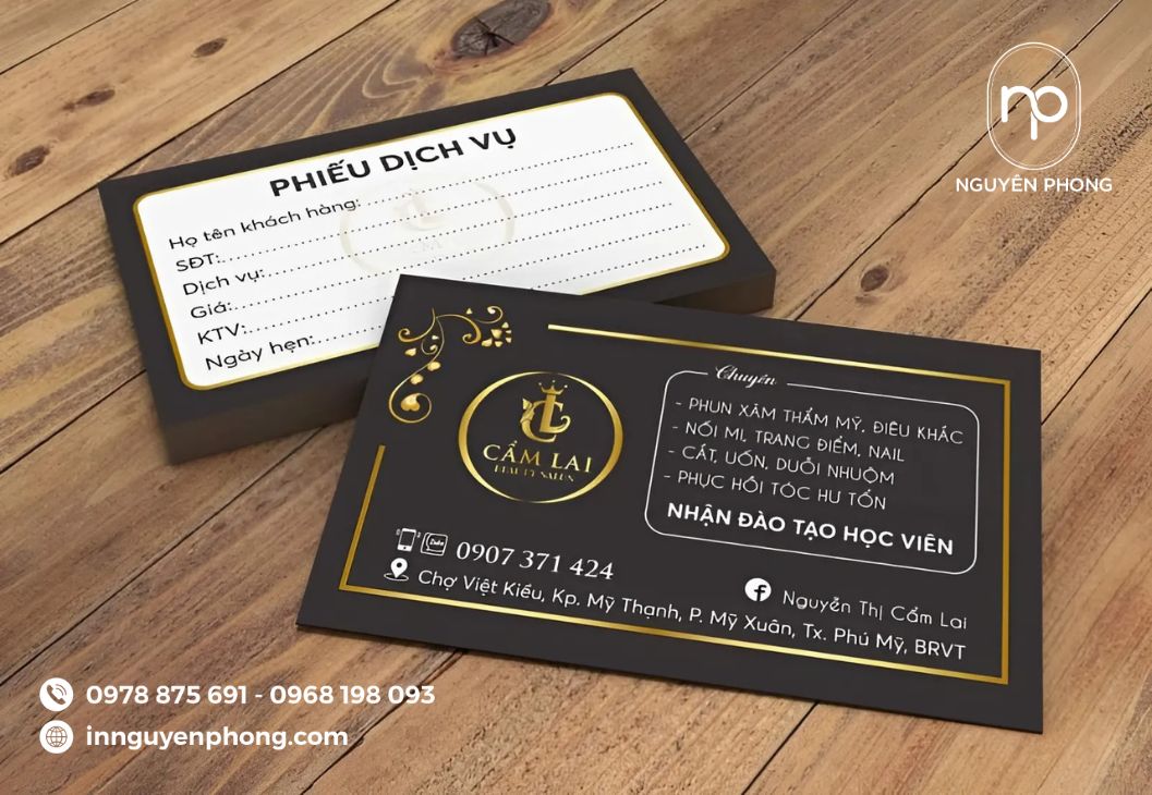 in thẻ bảo hành phun xăm giá rẻ